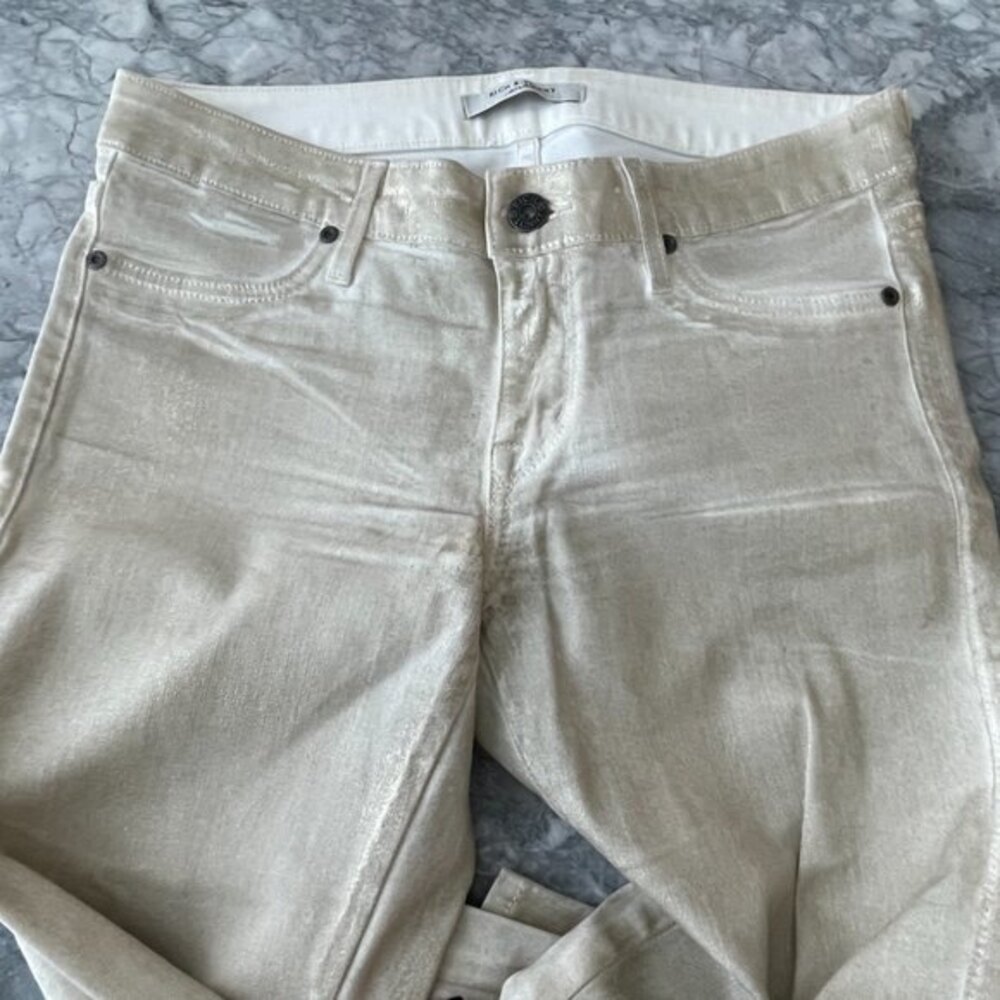 Rich & Skinny Mid Rise Skinny Fit Leg Jeans Off-White Size 28 - Picture 2 of 7